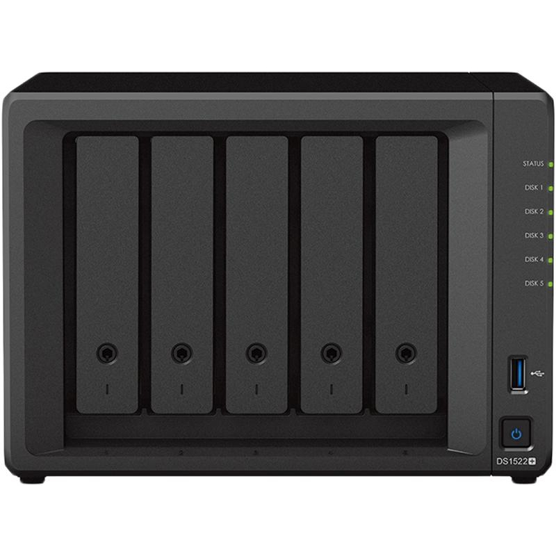 Сетевое хранилище Synology DS1522+ 5x2.5/3.5 SATA, Ryzen R1600/8GB DDR4 - фото 2