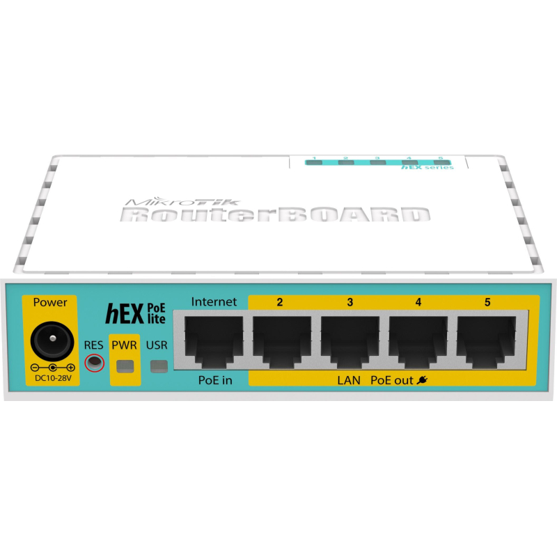 Маршрутизатор Mikrotik hEX PoE lite with 650MHz CPU (RB750UPR2) - фото 1