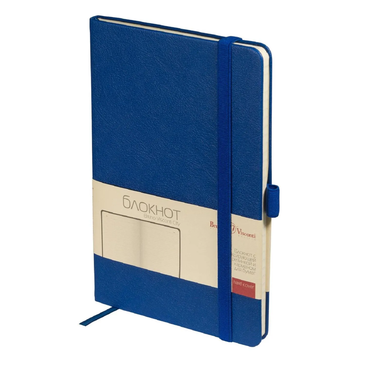Блокнот А5 80л Bruno Visconti CITY на резинке синий 3-698/06 - фото 2
