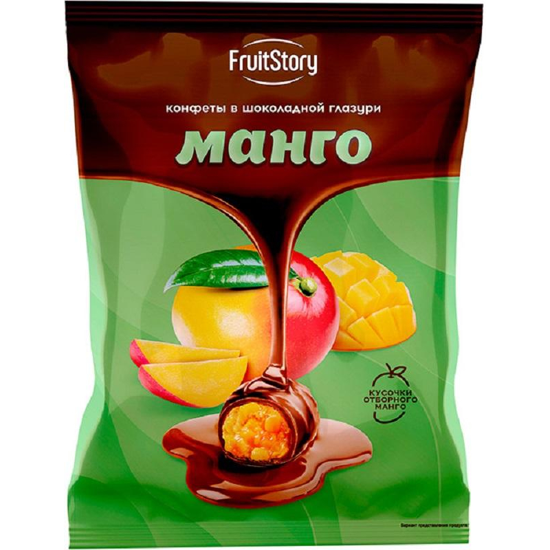 Конфеты FruitStory Манго в темной шок.гл.Fruitstory, 500 гр ООС 939 - фото 1