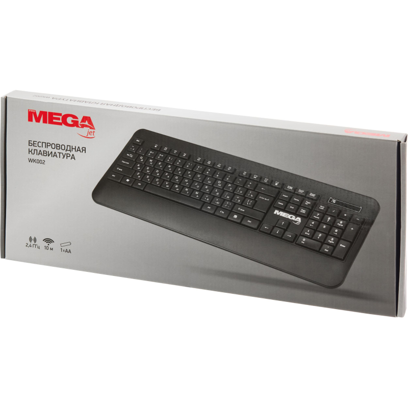 Клавиатура ProMega jet WK002 USB WLS RT/1 АА/черный - фото 8