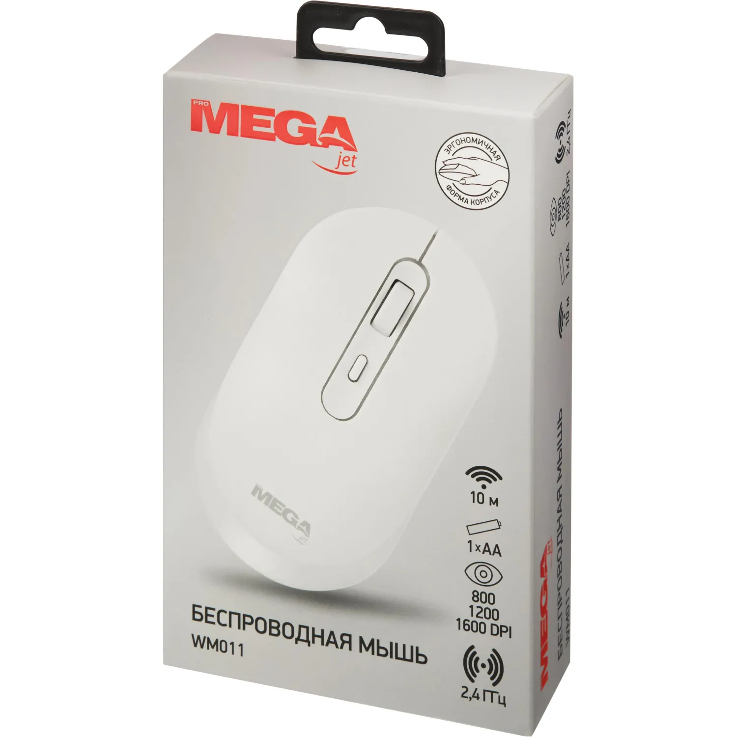 Мышь компьютерная ProMega jet WM011 WLS USB WLS RT/1АА/dpi 1600/3 кн/белый - фото 9