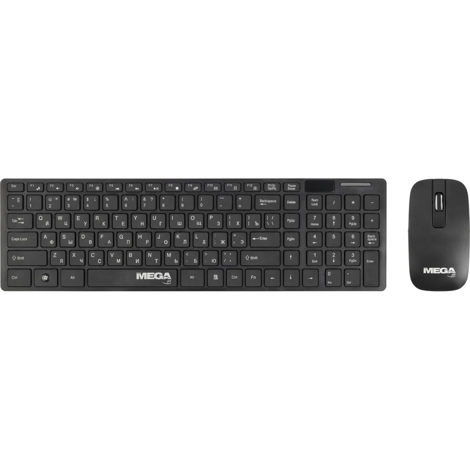 Набор клавиатура+мышь ProMega jet WKMC001 USB WLS RT/2+1ААА/1000dpi/3кн/чер - фото 1
