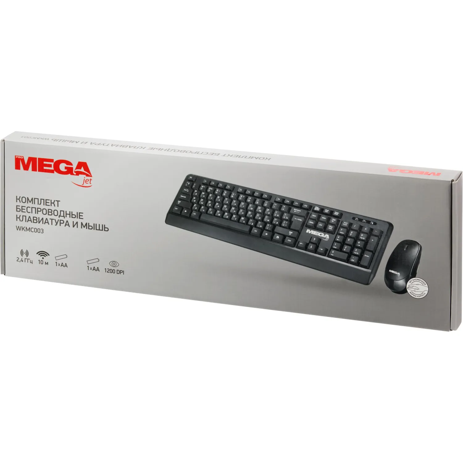 Набор клавиатура+мышь ProMega jet WKMC003 USB WLS RT/1+1 АА/dpi1200/3кн/чер - фото 17