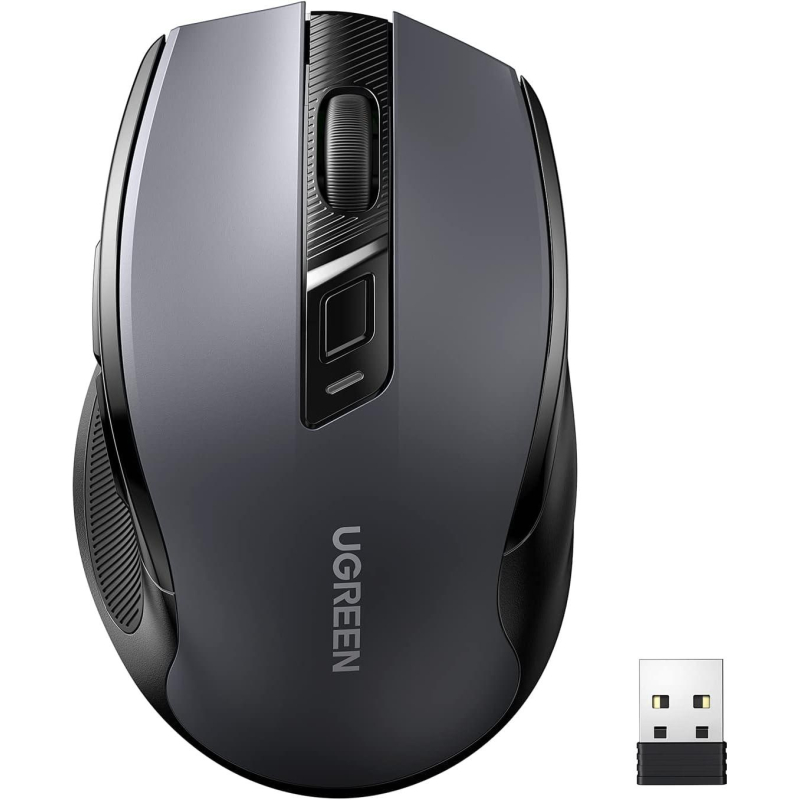 Мышь компьютерная UGREEN MU006 (15063) WLS, 2.4G 4000DPI, АА, черный - фото 2