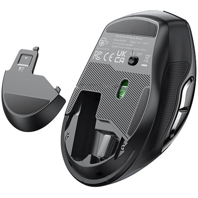 Мышь компьютерная UGREEN MU006 (15063) WLS, 2.4G 4000DPI, АА, черный - фото 5