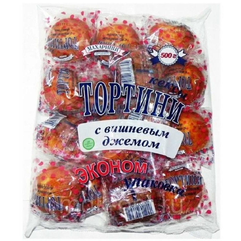 Кекс Махариши Тортини с вишневым джемом, 500гр - фото 1