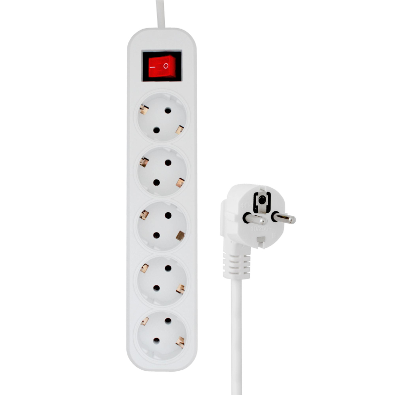 Сетевой фильтр PROGIX SF5PW2 (2м/5А/200Дж/белый) - фото 1