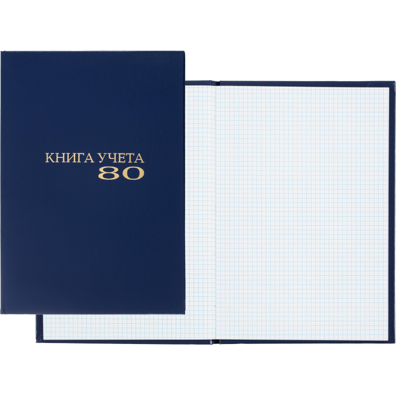 Книга учета Attache А4 80л клетка, офсет, обл.бумвинил - фото 1