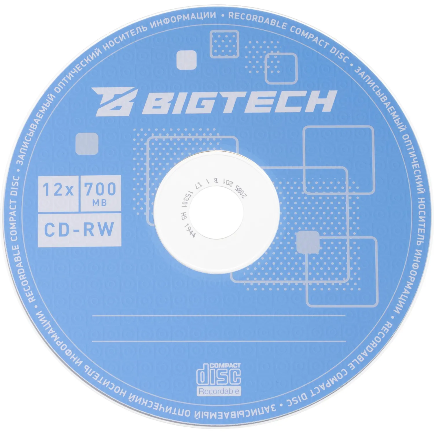 Носители информации Bigtech YCDRWB002 CD-RW/700 МБ/12x/10шт/уп (бокс) - фото 4