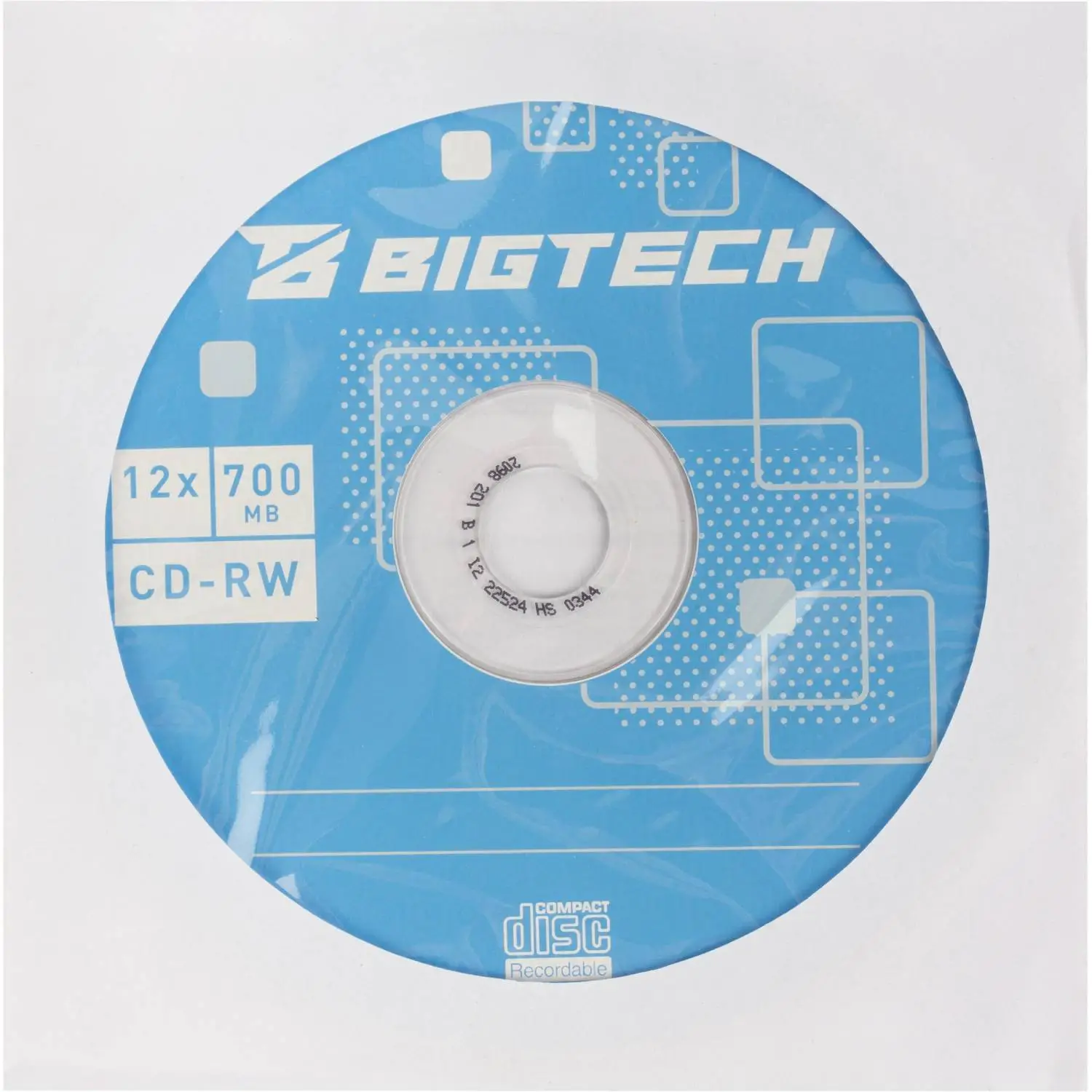 Носители информации Bigtech YCDRWB003 CD-RW/700МБ/12x/1шт конверт белый - фото 5