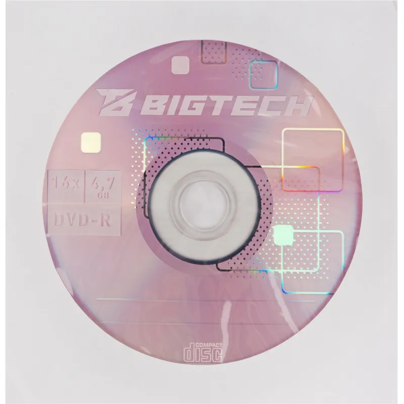 Носители информации Bigtech YDVDRB005 DVD-R 4,7 Гб/16x/1шт конверт белый - фото 5