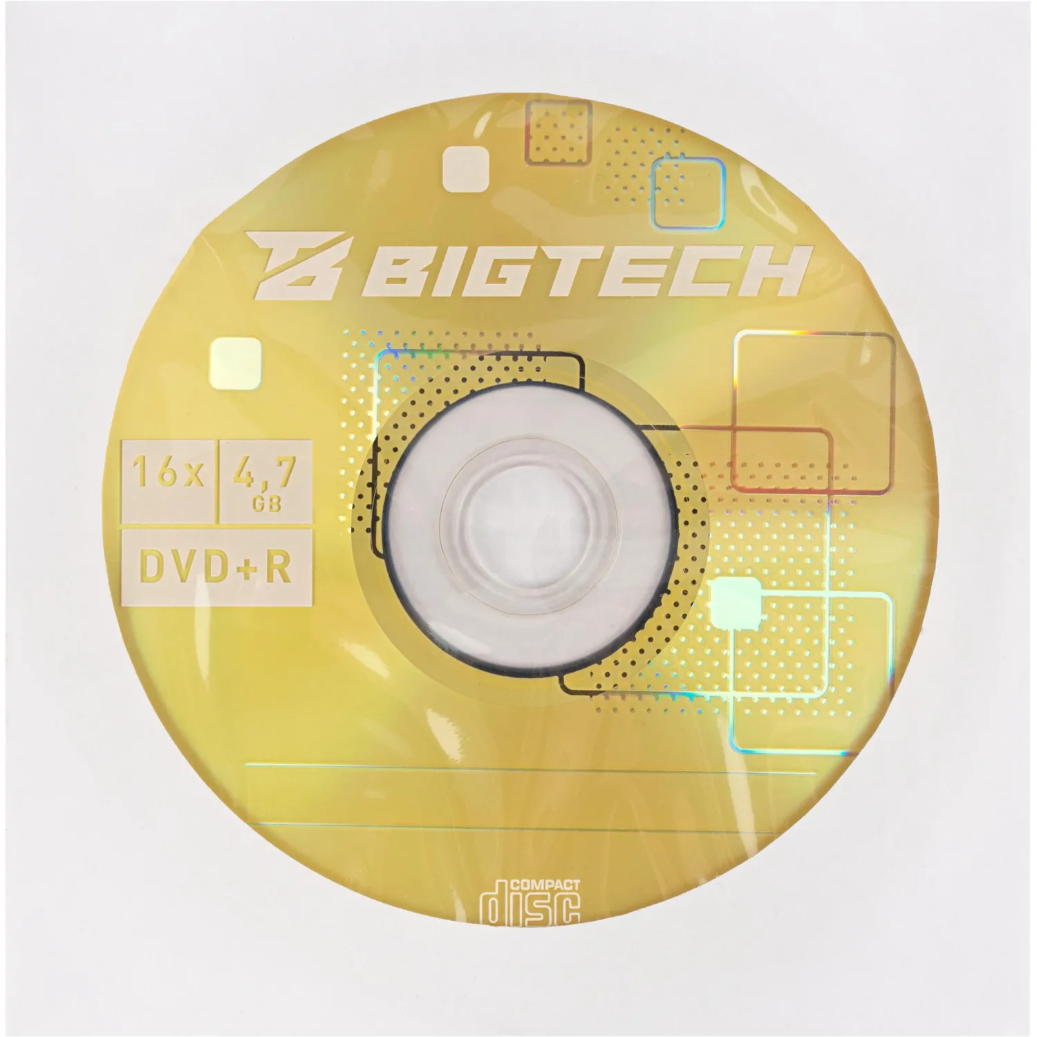 Носители информации Bigtech YDVDRB010 DVD+R 4,7 Гб/16х/1 конверт белый - фото 5