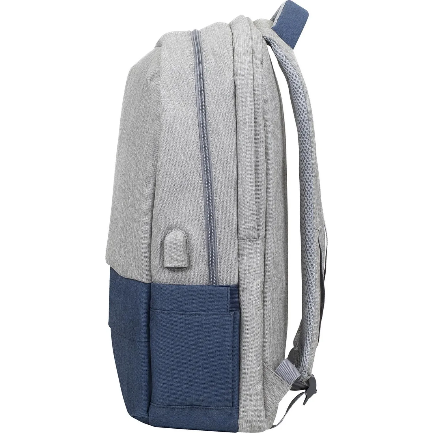 Рюкзак для ноутбука RIVACASE 7567 grey/dark blue 17.3/6 - фото 3