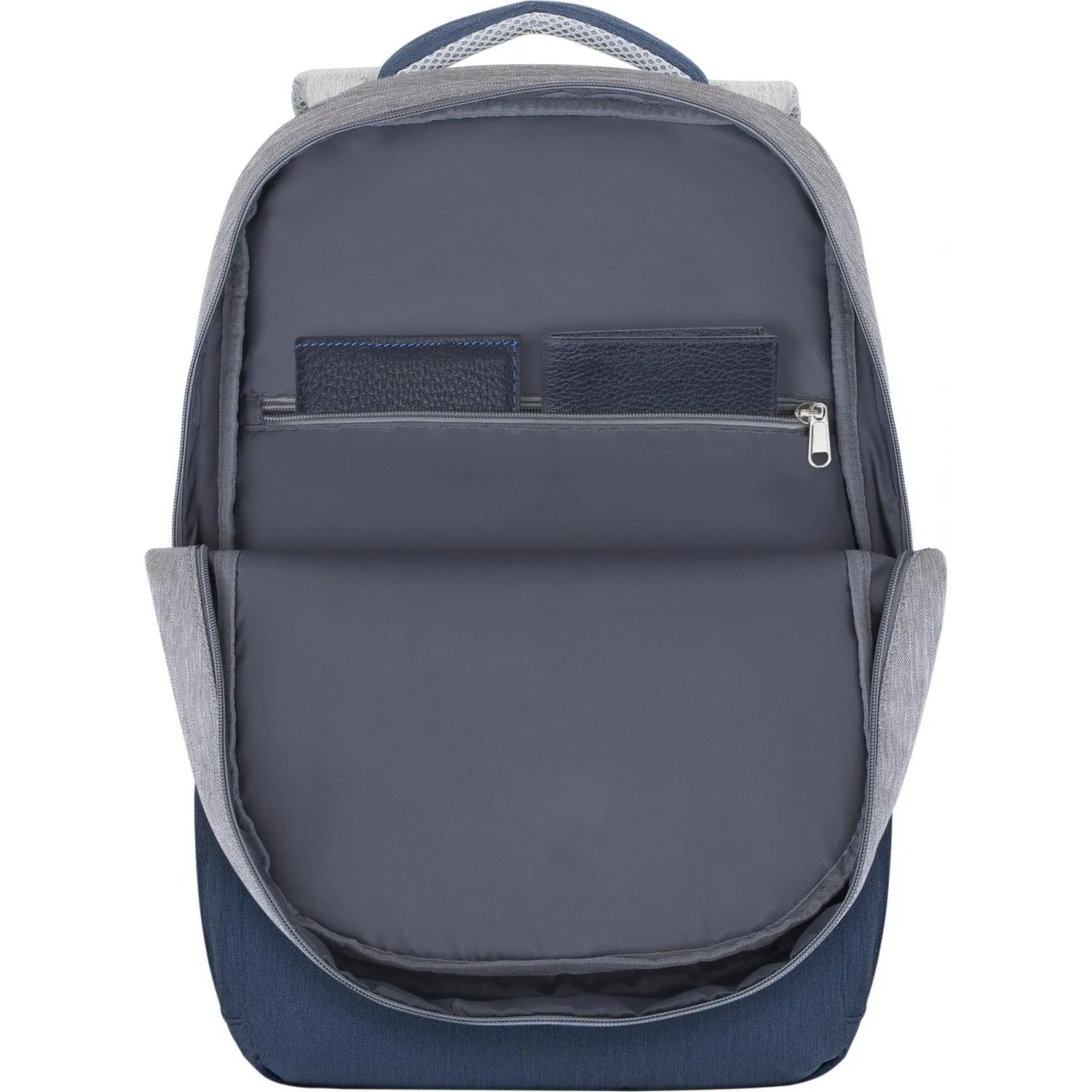 Рюкзак для ноутбука RIVACASE 7567 grey/dark blue 17.3/6 - фото 8