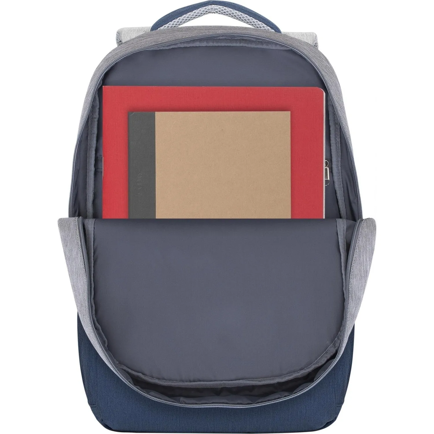 Рюкзак для ноутбука RIVACASE 7567 grey/dark blue 17.3/6 - фото 9