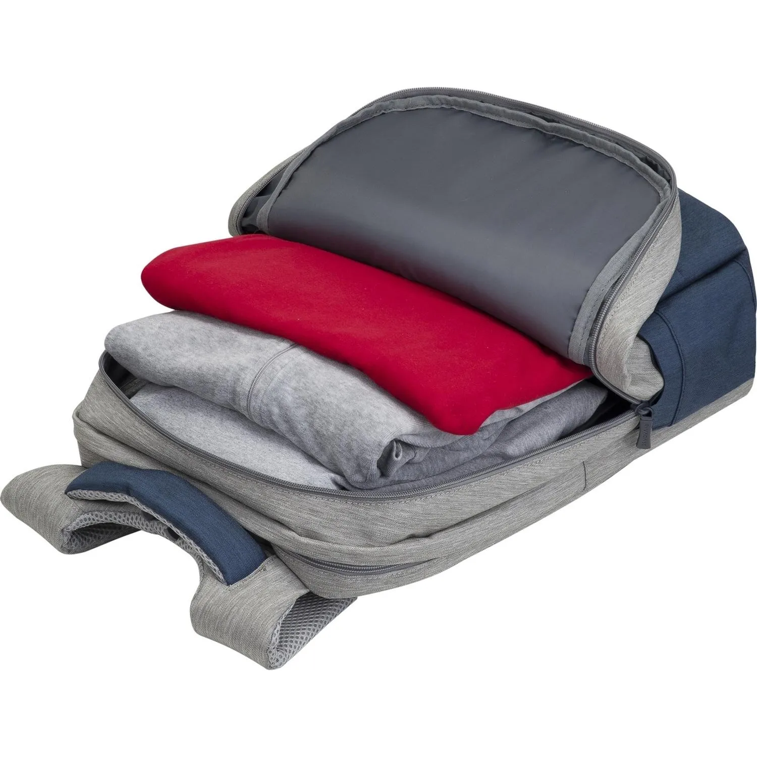 Рюкзак для ноутбука RIVACASE 7567 grey/dark blue 17.3/6 - фото 12