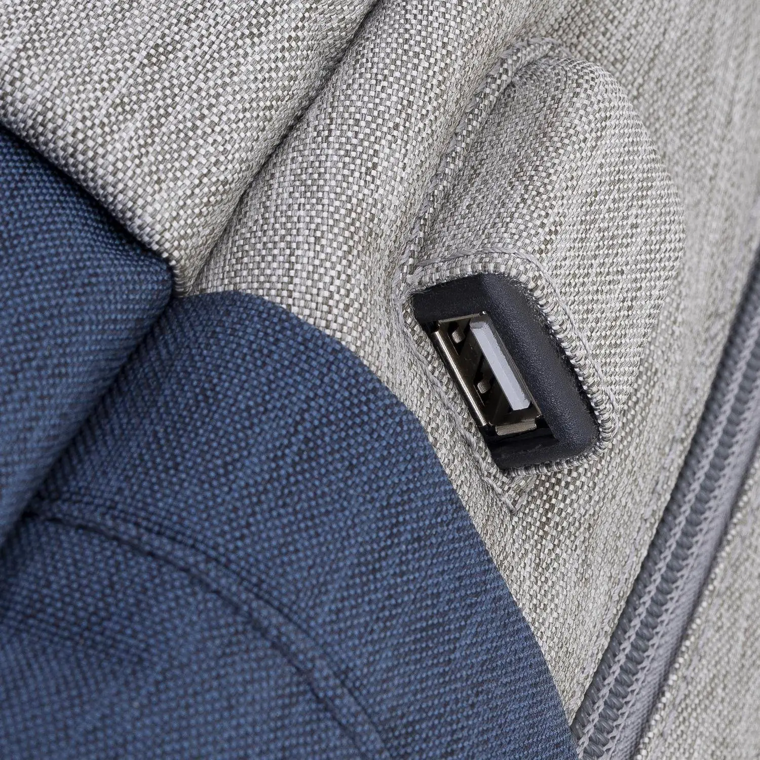 Рюкзак для ноутбука RIVACASE 7567 grey/dark blue 17.3/6 - фото 14