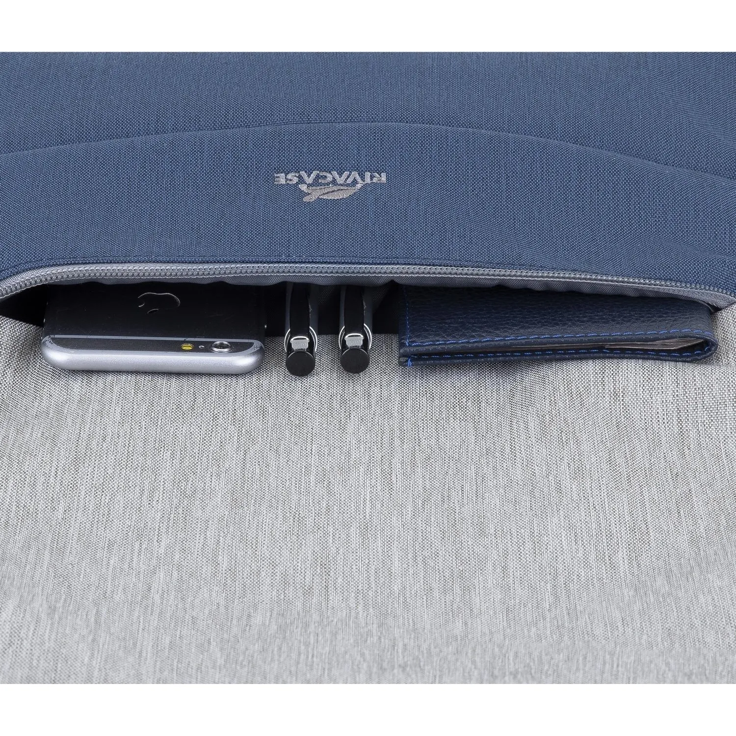Рюкзак для ноутбука RIVACASE 7567 grey/dark blue 17.3/6 - фото 19