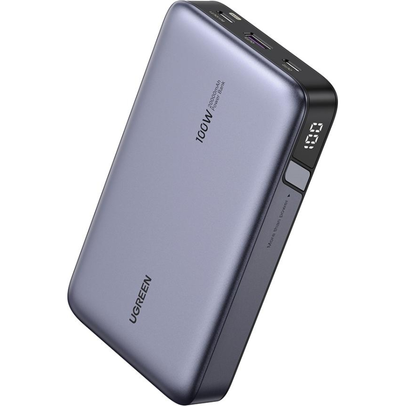 Внешний аккумулятор UGREEN PB720 (25188) 20000mAh PD 100W, серый - фото 1