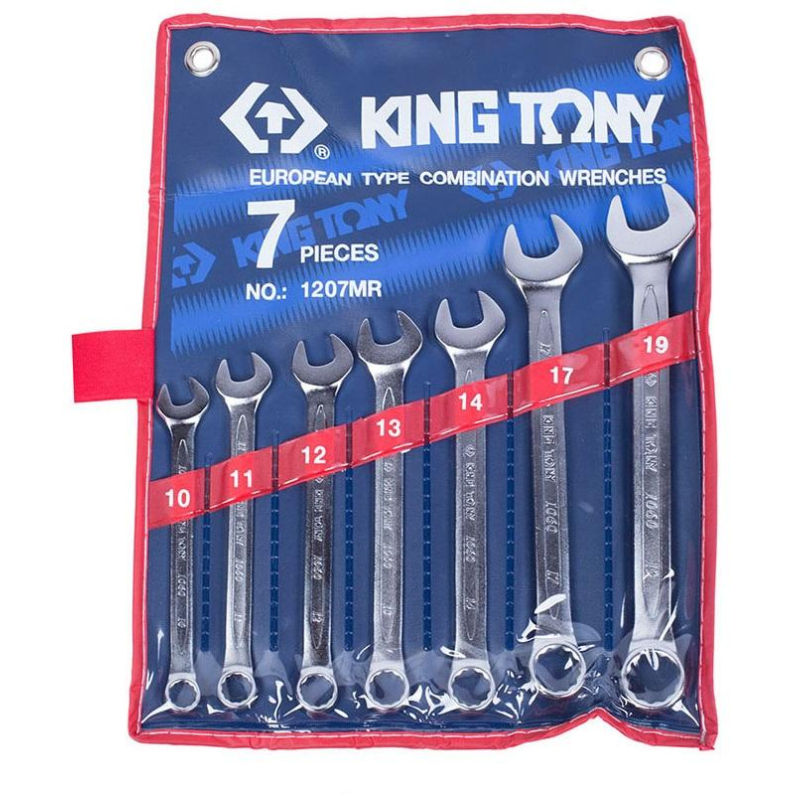 Набор ключей комбинированных, 10-19 мм, 7 предметов KING TONY - фото 1