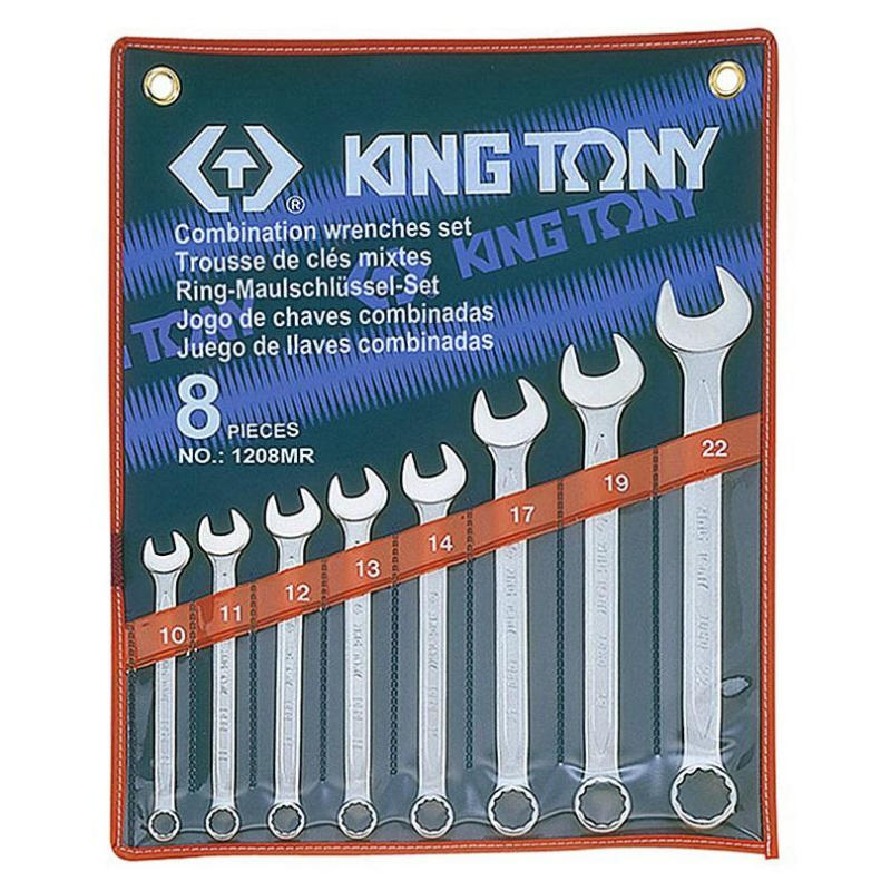 Набор ключей комбинированных, 10-22 мм, 8 предметов KING TONY - фото 1