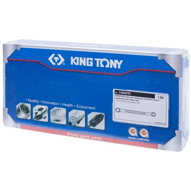 Набор ключей накидных, Е6-Е24, кейс, 6 предметов KING TONY - фото 5