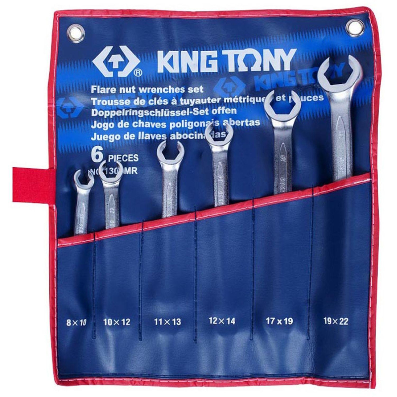 Набор ключей разрезных, 8-22 мм, 6 предметов KING TONY - фото 1