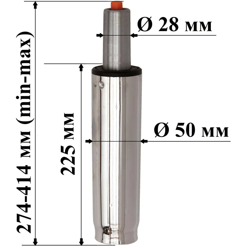 Газлифт для кресла BSL_EChair 140 хром, 2 класс - фото 2