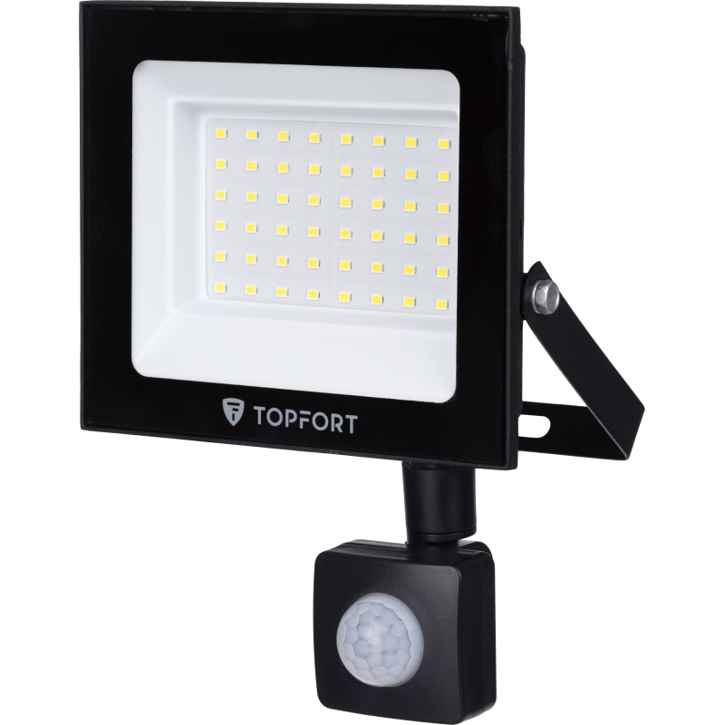 Прожектор светодиодный TOPFORT LED FL MS 50W 6500K 4250Л c датчик. движения - фото 1