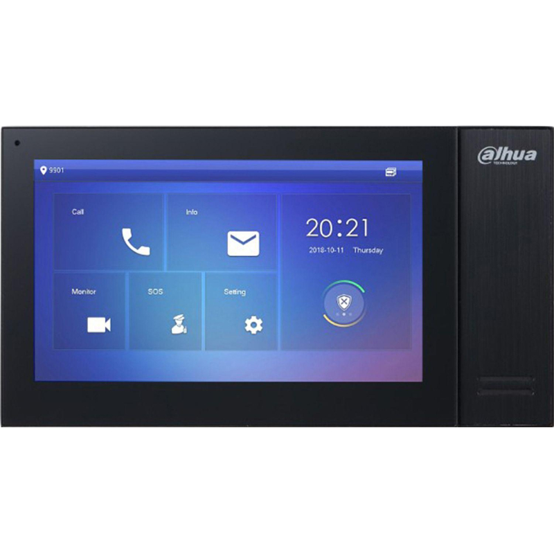Монитор видеодомофона Dahua DH-VTH2421FB-P P 7 дюймовый, черный - фото 1