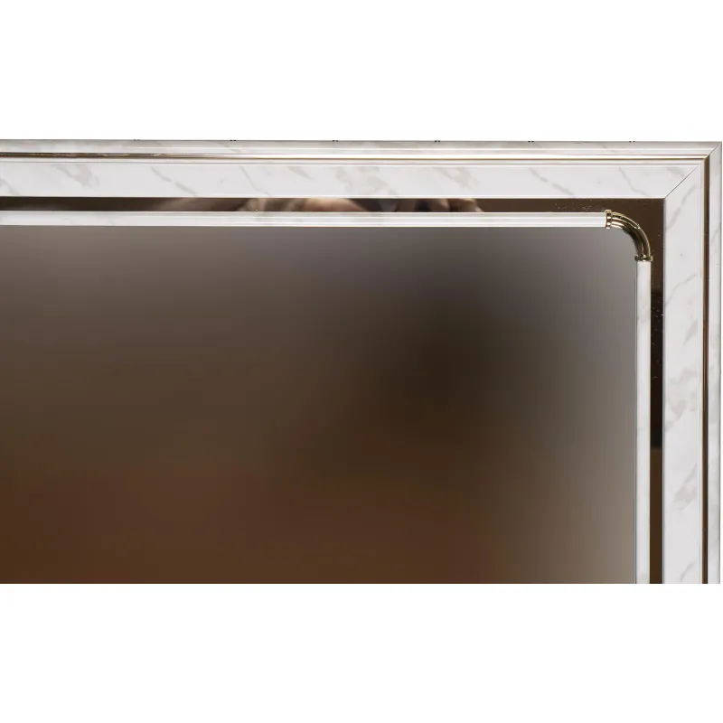 Зеркало МГЛ_ настенное 121 (500x800) багет ПВХ белый - фото 3