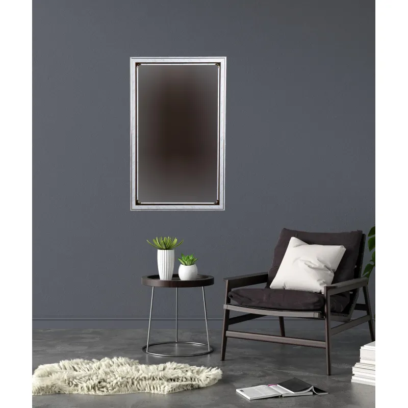 Зеркало МГЛ_ настенное 121 (500x800) багет ПВХ белый - фото 4