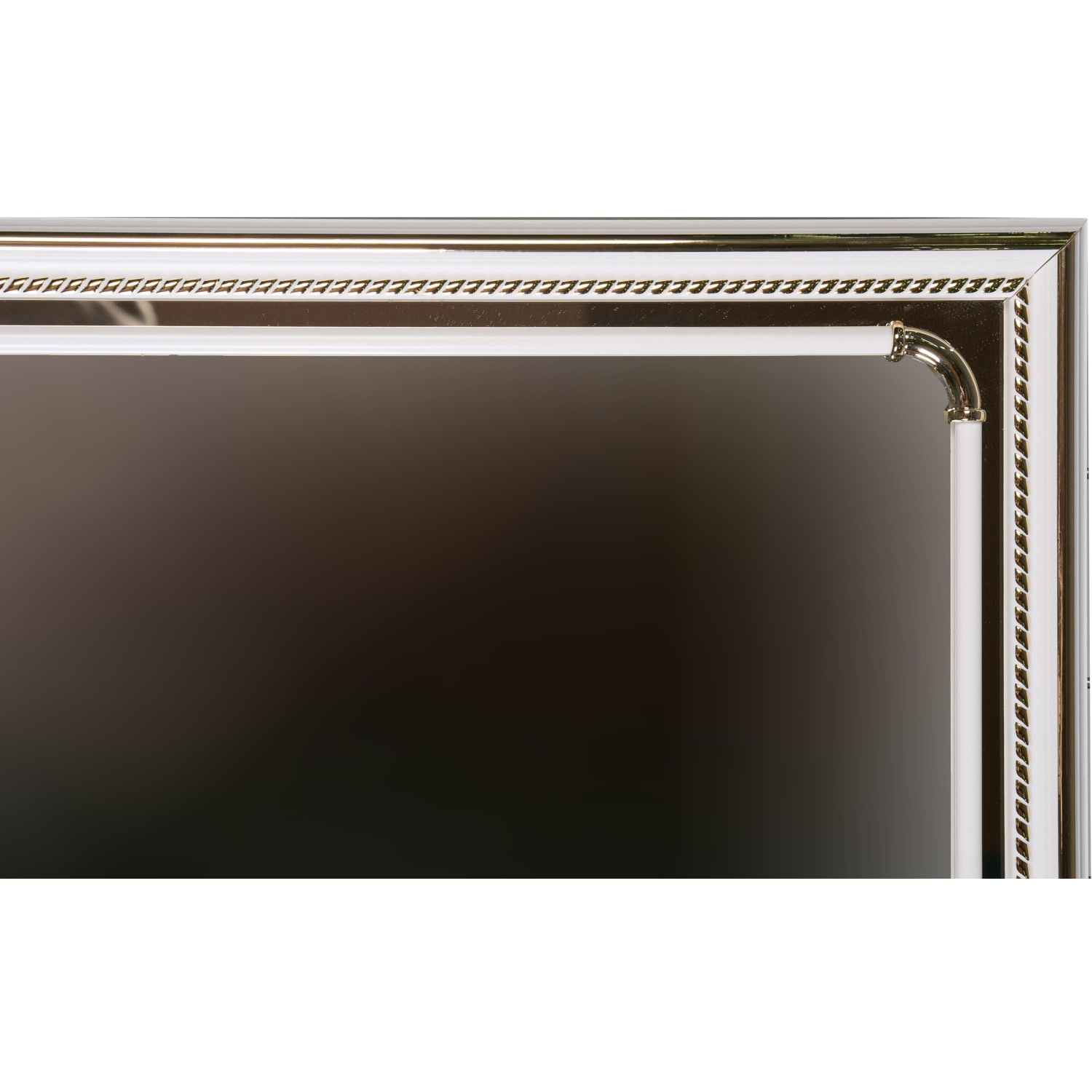 Зеркало МГЛ_ настенное 121Б (600x1200) багет ПВХ белая косичка - фото 3