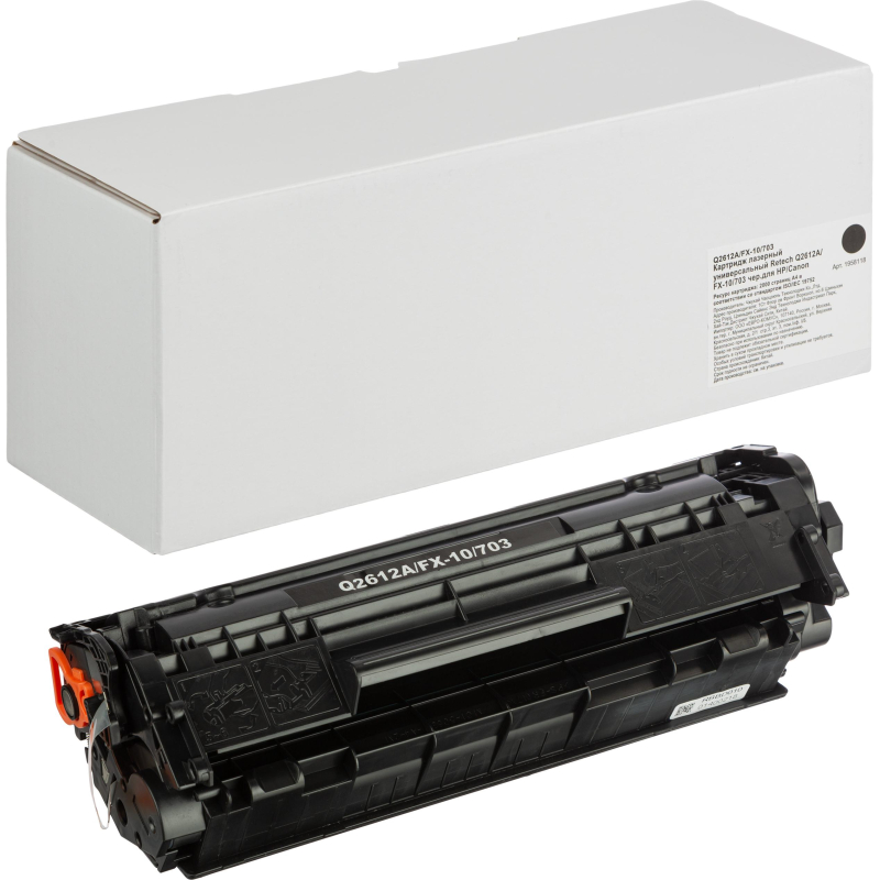 Картридж лазерный универсальный Retech Q2612A/FX-10/703 чер.для HP/Canon - фото 1