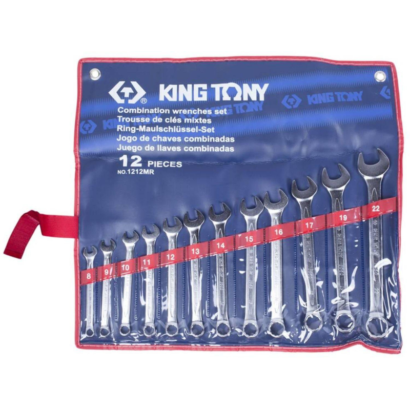 Набор ключей комбинированных, 8-22 мм, 12 предметов KING TONY 1212MR - фото 1