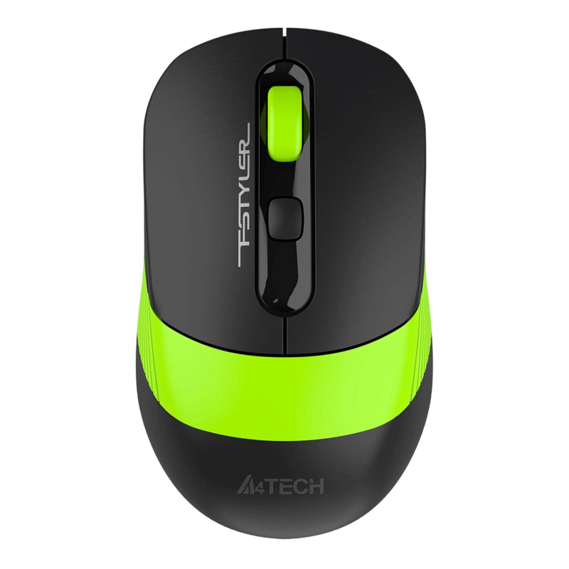 Мышь компьютерная A4Tech Fstyler FG10CS Air черный/зеленый 2000dpi/WLS USB - фото 1