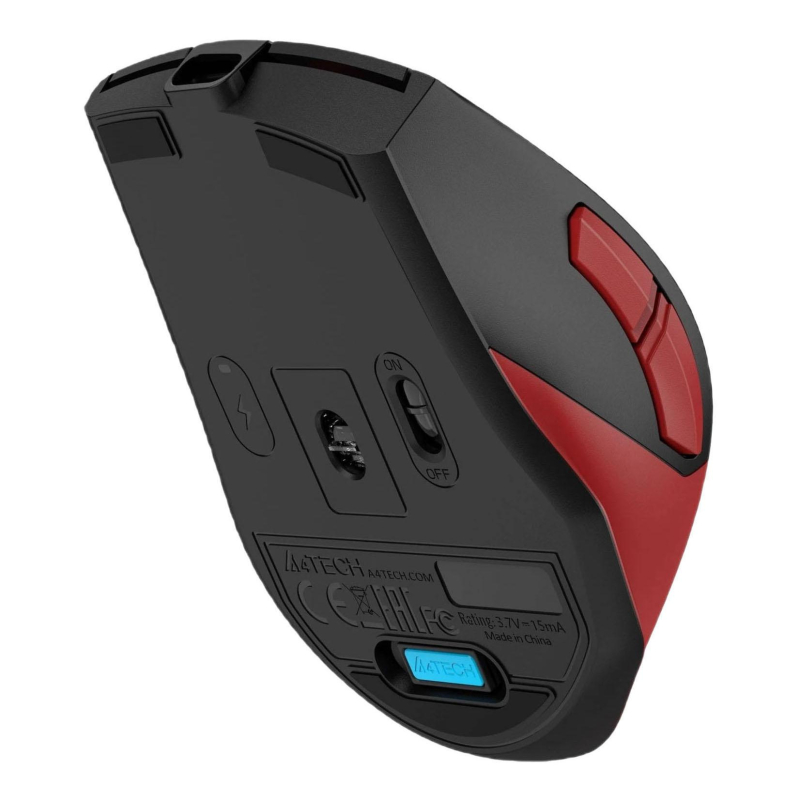 Мышь компьютерная A4Tech Fstyler FG45CS Air красный/черный 2000dpi/WLS USB - фото 6