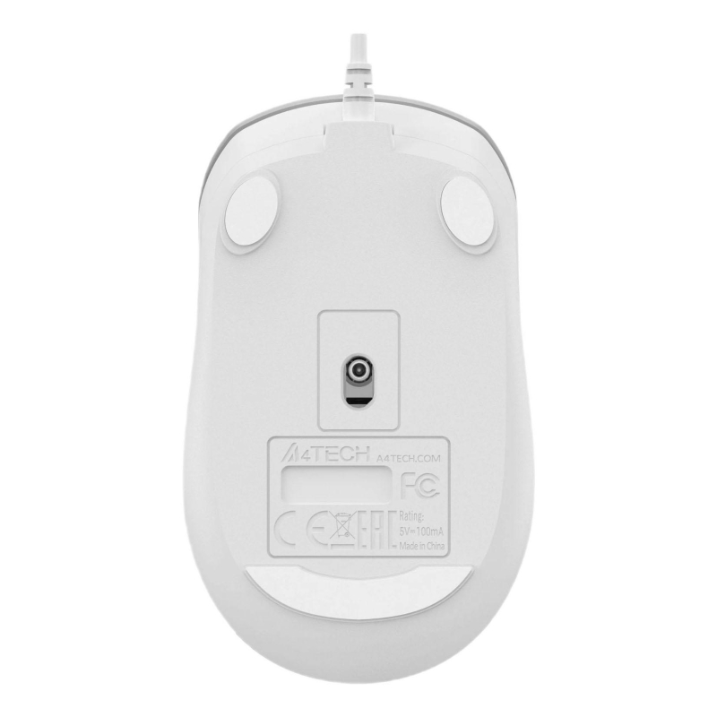 Мышь компьютерная A4Tech Fstyler FM26 серебристый/белый 800-1600dpi/4but - фото 6