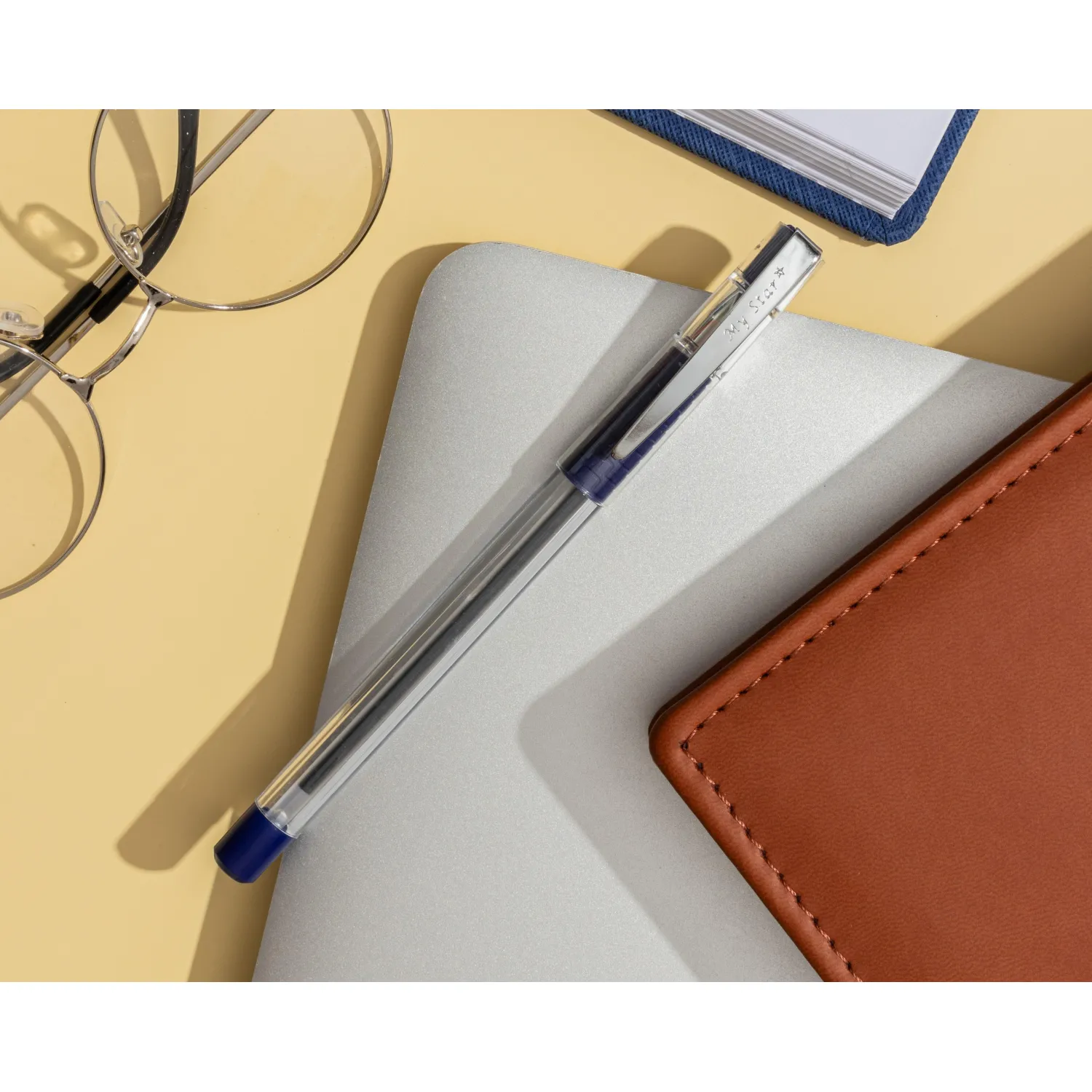 Ручка шариковая неавтомат. Комус My Star манжет,метал.клип 0,5мм, син - фото 7