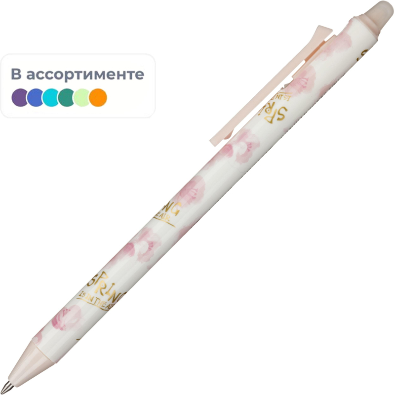 Ручка гелевая автомат. M&G Sakura Time, стир., д.ш.0,7 мм, син, асс - фото 1