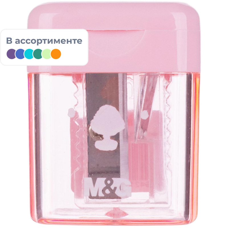 Точилка ручная M&G Summer Cha Cha, 1 отв., контейнер, ассорти - фото 1
