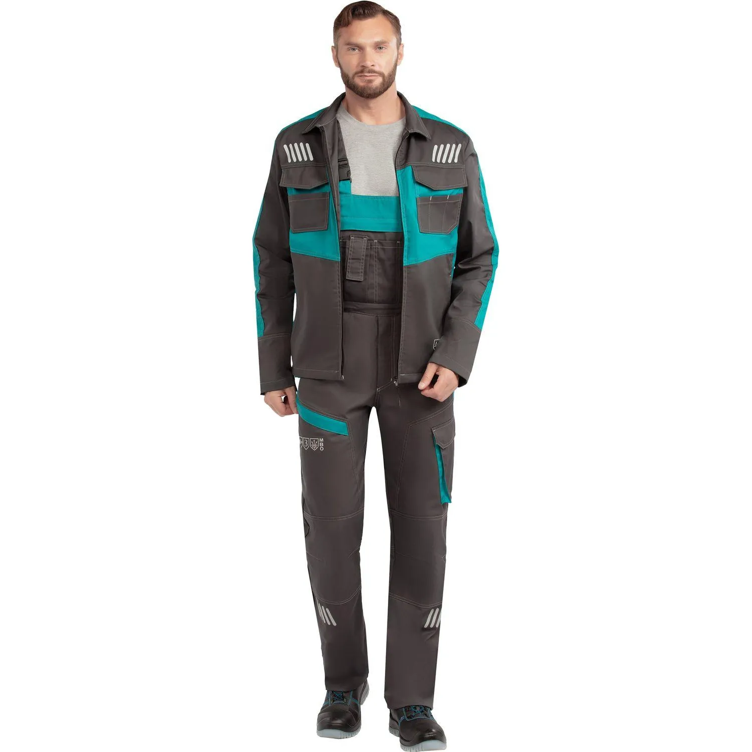 Куртка лет муж TOPFORT Алистер (л36) т.сер/бирюз 112-116/158-164 - фото 17