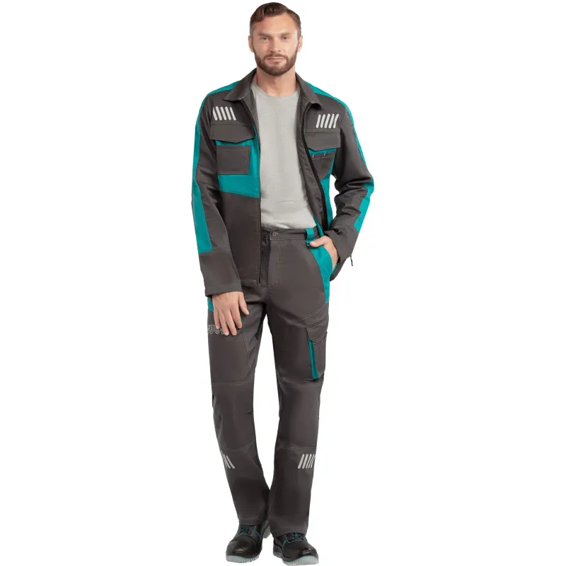 Брюки лет муж TOPFORT Алистер (л36) т.сер/бирюз 88-92/170-176 - фото 12