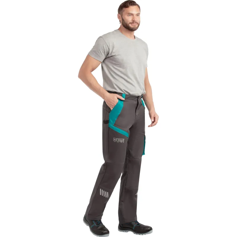 Брюки лет муж TOPFORT Алистер (л36) т.сер/бирюз 120-124/182-188 - фото 3