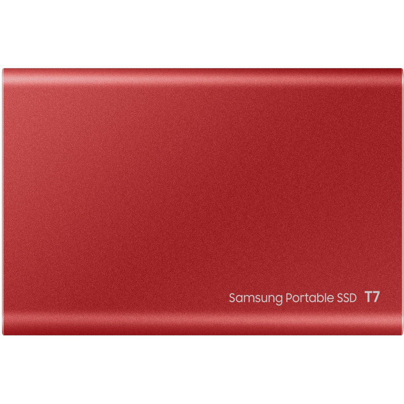 Портативный SSD Samsung T7, 1Tb, Metallic Red (MU-PC1T0R/WW) - фото 2