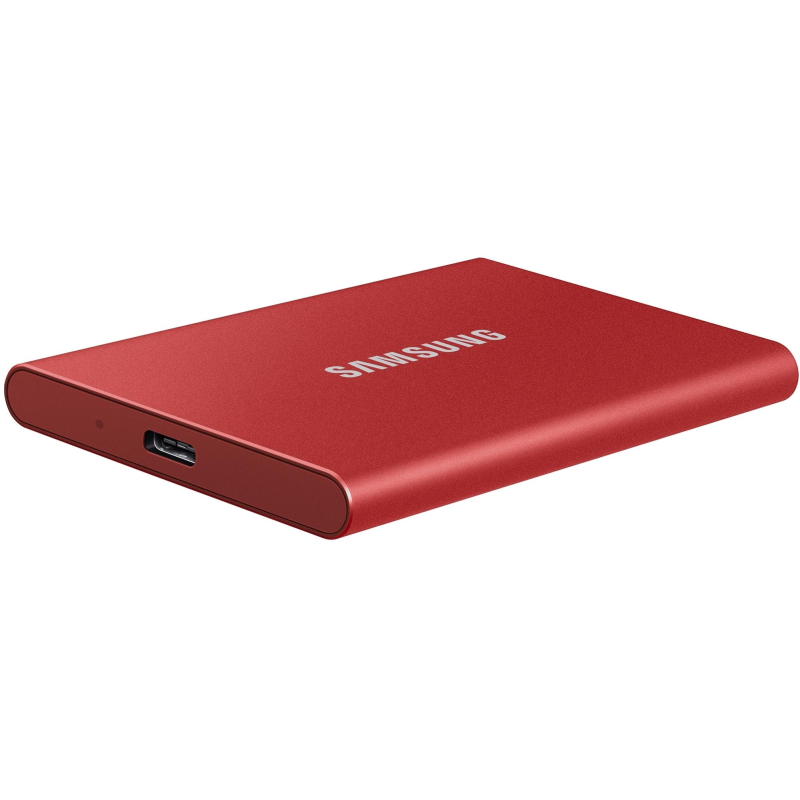 Портативный SSD Samsung T7, 1Tb, Metallic Red (MU-PC1T0R/WW) - фото 3