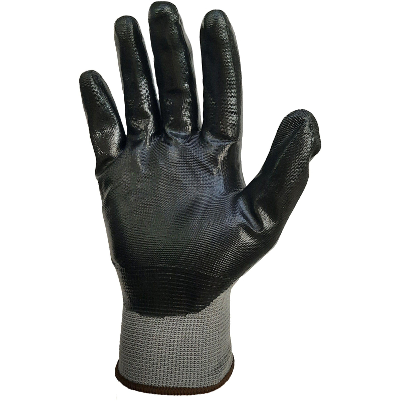 Перчатки защитные нейлон с нитрилом SCAFFA Старт NY1350-G/BLK р.8 - фото 2