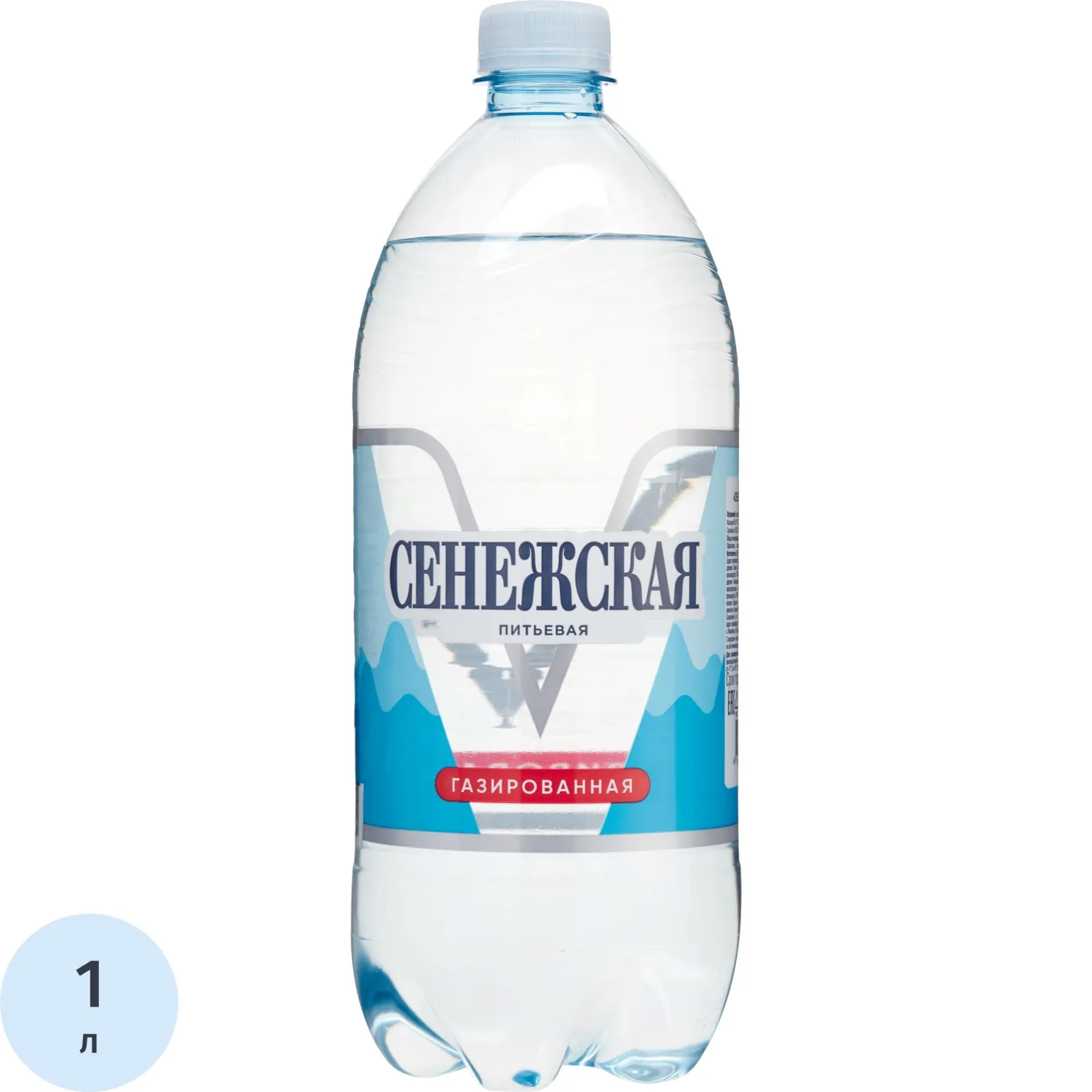 Вода питьевая Сенежская газированная пэт 1л - фото 1