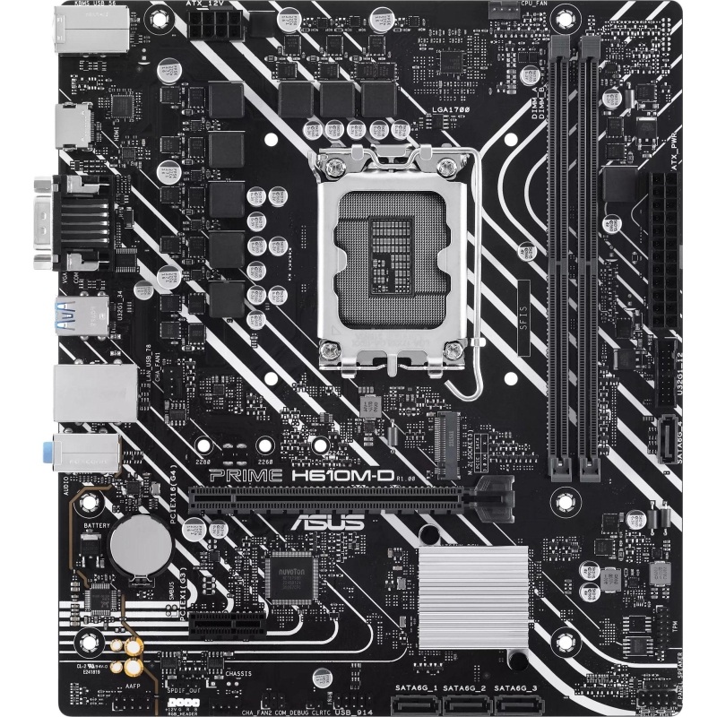 Материнская плата ASUS PRIME H610M-D s1700, H610, 2xDDR5 mATX - фото 1